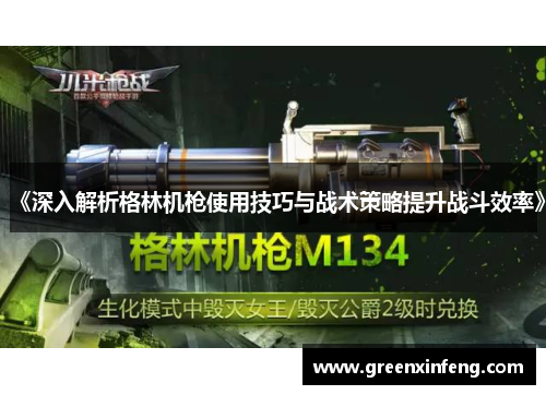 《深入解析格林机枪使用技巧与战术策略提升战斗效率》
